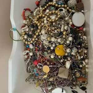 Lbs Mixed Jewelry Lot with Beads and Charms craft lot